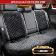 Coprisedile anteriore per auto con protezione laterale per il sedile, Comfortline Luxor, trapuntato con strato antiscivolo, Walser, universale, nero
