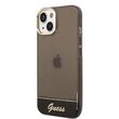 iPhone 14 Hülle Guess Camera Outline Translucent Black