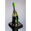 Uno spazzolino Gold placcato oro 24K, 3 ricariche, Verde, made in Italy, Edizione Limitata