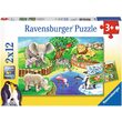 Puzzel Ravensburger - Dierentuin, 2X12 stukjes