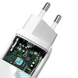 Incarcator Retea Baseus GaN2 Lite Dual Port Type-C, USB, Quick Charger, 65W White