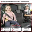 Seggiolino auto per bambini Raffi, sicurezza e comfort, Walser, altezza bambino 125-150 cm, omologato ECE R 129, universale, ergonomico, nero/grigio