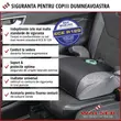 Seggiolino auto per bambini Raffi, sicurezza e comfort, Walser, altezza bambino 125-150 cm, omologato ECE R 129, universale, ergonomico, nero/grigio