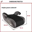 Seggiolino auto per bambini Raffi, sicurezza e comfort, Walser, altezza bambino 125-150 cm, omologato ECE R 129, universale, ergonomico, nero/grigio