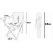 Sedia pieghevole da giardino, campeggio, pesca, rossa, max 120 kg, 50x50x80 cm