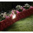 Recinzione decorativa da giardino, con illuminazione solare, set da 4, 42x29 cm