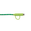 Cavo MicroUSB e Lightning MFI Boompods Duo Green (1m, treccia tessile)