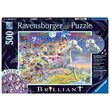 Puzzle Ravensburger - Unicorni Si Fluturi, 500 piese, contine stickere