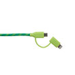 Cavo MicroUSB e Lightning MFI Boompods Duo Green (1m, treccia tessile)