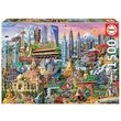 Puzzle Educa - Attrazioni In Asia, 1500 pezzi, colla inclusa