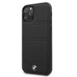 Custodia nera con linee orizzontali BMW Signature per iPhone 11 Pro