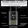 Compressore d'aria digitale wireless per auto 7,4 V, 70 W, 150 PSI, 18 L/min, Roll Fast, auto, bicicletta, moto, palloni, vari altri oggetti gonfiabili, powerbank 2 x 2000 mAh, portatile, display digitale, torcia LED, luce SOS, custodia, nera