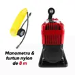 Krachtige professionele multifunctionele autocompressor met manometer, oplaadtang en 2,5 m kabel, Roll Fast, draagbaar, 12V, 45A, 150 PSI, 160L/min, nylon slang 8 m, auto, fiets, motorfiets, ballen, opbergtas