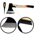 Ascia, manico in legno, con protezione, 1 kg, 43 cm, Esclusiva Richmann