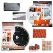 Disco diamantato turbo sottile, piastre in ceramica, taglio a secco e a umido, 250 mm/25,4 mm, Esclusiva Richmann