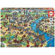 Puzzle Educa - London-Karte, 500 Teile, inklusive Kleber