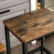 Set di 2 sedie da cucina/bar, Artool, pallido e acciaio, marrone rustico, nero, 40x30x65 cm