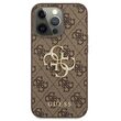 iPhone 13 Pro hoesje Guess PU 4G Metaal Logo Bruin
