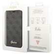 Case Book iPhone 14 Pro Guess 4G metalen camera-omtrek, zwart