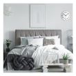 Reloj de pared analógico, blanco con plata, números grandes, TFA 60.3017
