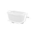 Cesta per la biancheria, 2 manici, bianco, 40 L, 60x27x39 cm, Curver