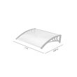 Tendalino parasole, policarbonato, trasparente, 0,8x1 m