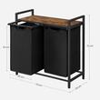 Mobile bagno, Leobert, pannello MDF, 2 ripiani, marrone, 73x33x72 cm