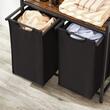 Mobile bagno, Leobert, pannello MDF, 2 ripiani, marrone, 73x33x72 cm