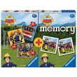 Puzzle Ravensburger - Feuerwehrmann Sam + Memory, 25/36/49 Teile, + Memory-Spiel