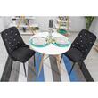 Sedia in stile scandinavo, Artool, Amore, velluto, metallo, nero, 48x56x93 cm