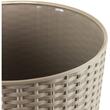 Vaso da fiori decorativo, Prosperplast, Rato, simil rattan, rotondo, alto, marrone, 40x76,3 cm