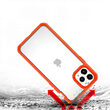 Cover iPhone 11 Pro Max IT Skins Hybrid Solid Plain Coral & Transparant (antishock)
