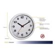 Orologio da parete analogico silenzioso, con copertura in vetro, numeri grandi, bianco, TFA 60.3050.02
