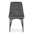 Sedia in stile scandinavo, Artool, Imola, velluto, metallo, grigio, 48,5x61x93,5 cm