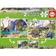 Puzzle Educa - Dino World, 2x100 Teile