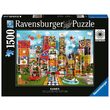Puzzle 1500 piese Ravensburger - Eames House Of Cards Fantezie