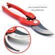 Forbici da giardino tipo bypass, professionali, acciaio SK5 + guanti in lattice, 22 cm, XTLINE