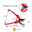 Forbici da giardino tipo bypass, professionali, acciaio SK5 + guanti in lattice, 22 cm, XTLINE