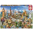 Puzzle Educa - Europas Wahrzeichen, 2000 Teile, inklusive Puzzlekleber