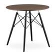 Tisch im skandinavischen Stil, Artool, rund, MDF und Holz, rustikal braun, 80x75 cm