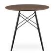 Tisch im skandinavischen Stil, Artool, rund, MDF und Holz, rustikal braun, 80x75 cm