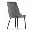 Sedia in stile scandinavo, Artool, Imola, velluto, metallo, grigio, 48,5x61x93,5 cm