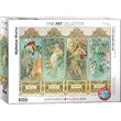 Puzzle Eurographics - Alfons Mucha : Quatre Saisons, 1000 pièces
