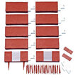 Bordo decorativo, effetto mattone, 2 lampade LED con illuminazione solare, set da 10 pezzi, 2,1 m