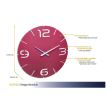 Farbige analoge Designer-Wanduhr, Modell CONTOUR, pink, TFA 60.3047.12