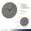 Analoge Präzisions-Wanduhr aus Holz, minimalistisches Design, grau, TFA 60.3054.10