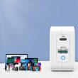 Cargador Choetech Red Carga Rápida Dual USB-A/USB-C PD 65W EU, Blanco