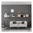 Reloj de pared analógico, blanco con plata, números grandes, TFA 60.3017