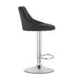 Sedia da cucina/bar, Artool, Kast, girevole, velluto, nero e argento, 45,5x49x85-105 cm