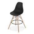 Sgabello da cucina/bar, Artool, Lamal, PP, legno, nero e naturale, 54x55x107,5 cm